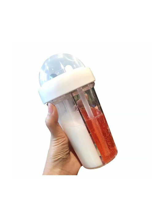 Water Bottle Plastic 420ml White