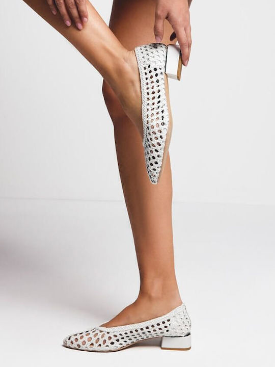 Leather White Heels