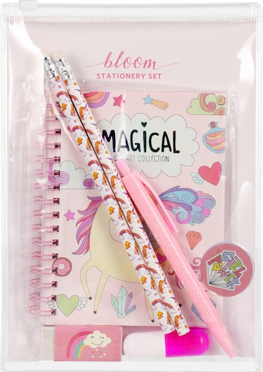 Zmart Imports Kids Stationery Set with Pencil, Sharpener, Eraser, Notepad and Pen 6pcs