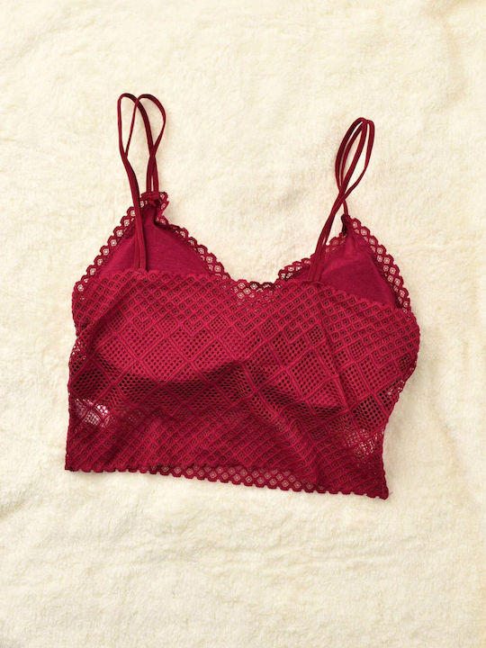 Women's Bralette Geometric Patterns Bordeaux 8272
