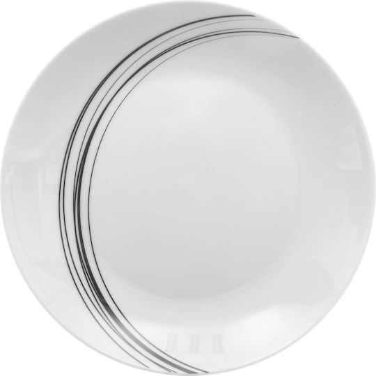 Plate Desert made of Porcelain Gray with Diameter 20cm