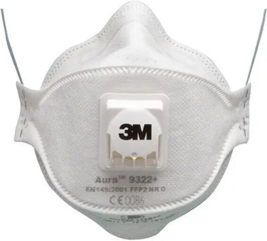 3M Μάσκα Προστασίας FFP2 με Βαλβίδα Λευκή 868123409602517943 1τμχ