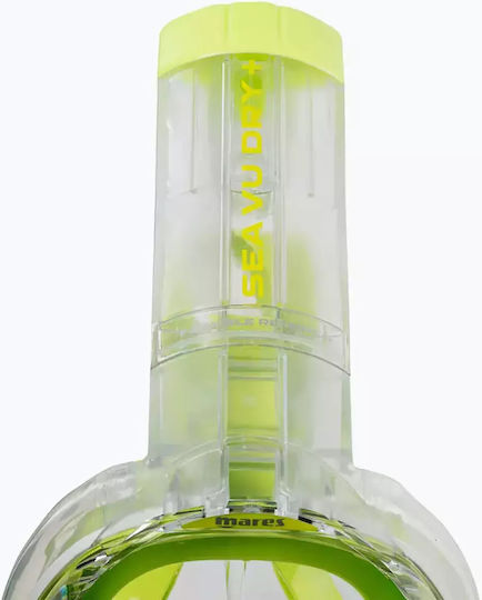 Mască de snorkeling cu față întreagă Mares Sea Vu Dry + Alb Lime