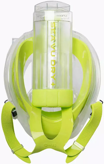 Mască de snorkeling cu față întreagă Mares Sea Vu Dry + Alb Lime