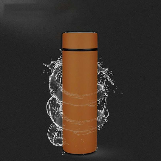 Μπουκάλι Θερμός Ανοξείδωτο 500ml Brown