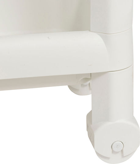 5Five Kitchen Cart Plastic 3 Tiers White 52x17x70.5cm