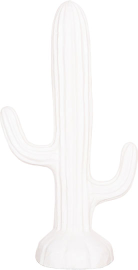 Homemarkt Декоративен подов кактус Hm4386.02m MDF Бял 54x34x103см