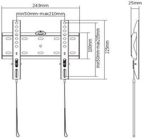Gembird WM-42F-01 Wall TV Mount up to 42" and 30kg