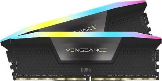Corsair Vengeance RGB DDR5 96GB RAM with 2x48GB Modules and Speed 6800 for Desktop