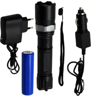 Wiederaufladbar Taschenlampe LED IP65 mit maximaler Helligkeit 300lm Schwarz