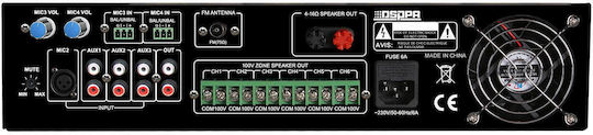 DSPPA DSPPA MP1010U Integriert PA-Verstärker 350W/100V und USB-Anschluss