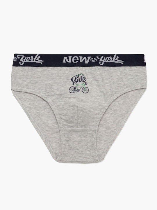 Minerva New York Παιδικό Σετ με Βρακάκια Roya, Marin, Grey 3τμχ