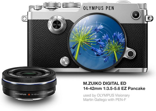 Olympus Crop Фотообектив Палачинки за Микро Четири Трети (МЧТ) Монтаж Черен