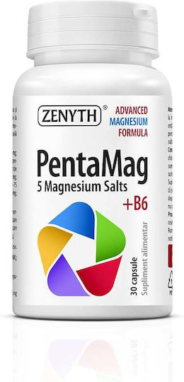 Zenyth PentaMag 355mg με Βιταμίνη B6 100gr 30 κάψουλες Energy