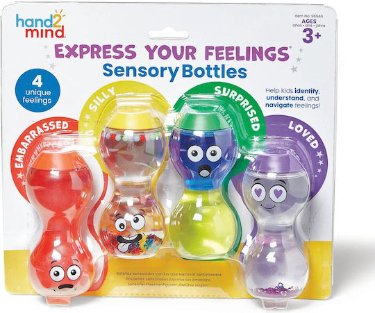 Hand2Mind Sensory Hourglasses With Emotions Образователна Игра Образователни за 3+ години Години