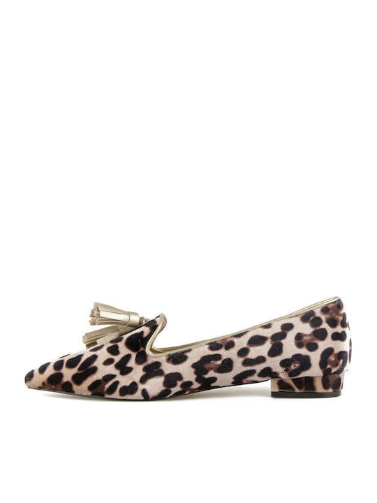 Дамски Loafers в Кафяв Цвят loaf-CQ09 (leo)