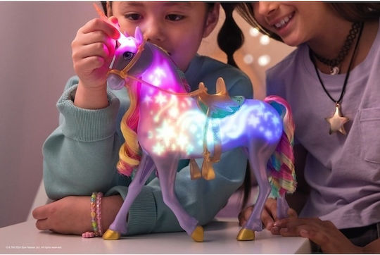 Spin Master Unicorn Academy Wildstar cu Luminițe Curcubeu 28cm.