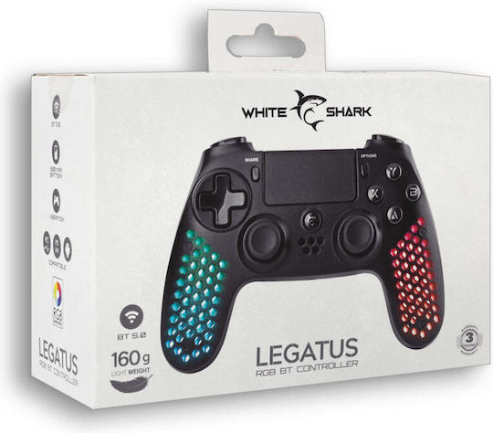 White Shark Legatus Безжичен Gamepad За Android / PC / PS3 / PS4 / iOS Черен
