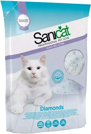 Sanicat Silica Diamonds Kristall Katzenstreu 7.1kg / 15Es | Skroutz Germany