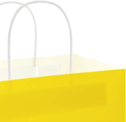 vidaXL Χάρτινη Τσάντα για Δώρο Κίτρινη 32x28x22εκ. 250τμχ