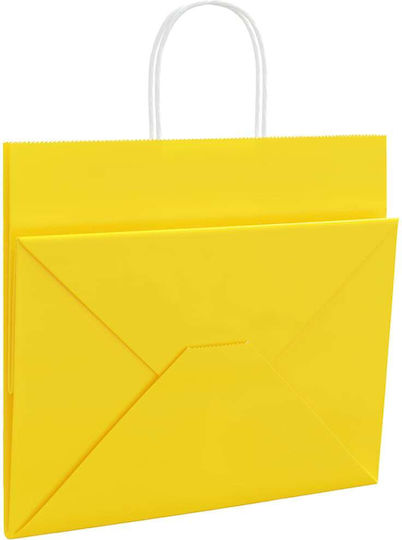 vidaXL Χάρτινη Τσάντα για Δώρο Κίτρινη 32x28x22εκ. 250τμχ