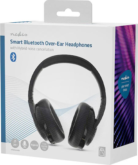 Nedis Wireless / Wired Over Ear Headphones with 28 hours of Operation and Quick Charge Black