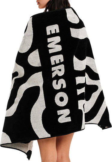 Emerson Beach Towel Cotton Black 160x86cm.