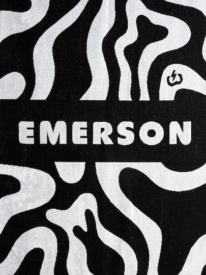 Emerson Beach Towel Cotton Black 160x86cm.