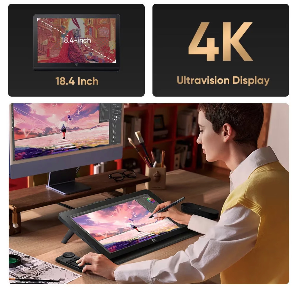XP-Pen Artist 19 Pro Gen 2 Stilou digital cu ecran 4K 18.4