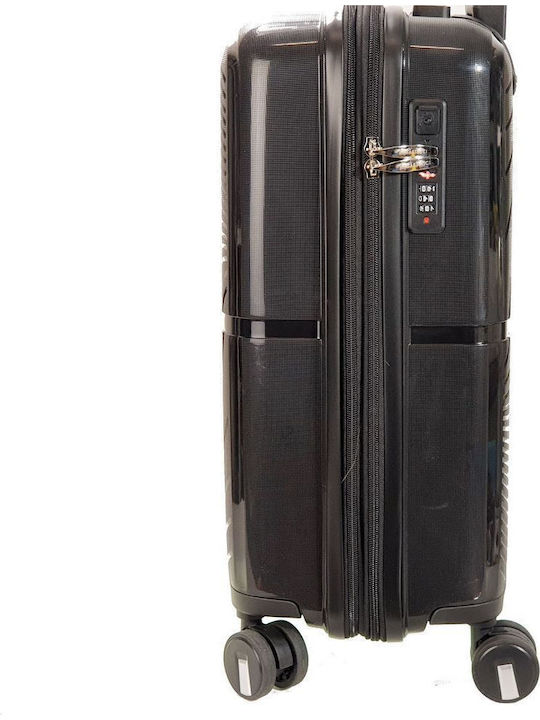 Bartuggi Cabin Hard Black Suitcase with 4 Wheels