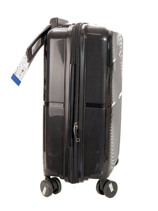 Bartuggi Cabin Hard Black Suitcase with 4 Wheels