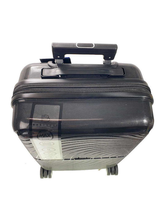 Bartuggi Cabin Hard Black Suitcase with 4 Wheels