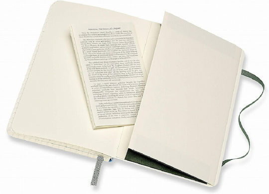 Moleskine Тетрадка с Бели Страници и Ластик Зелен