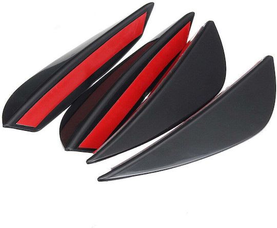 Set 4 Decorative Tuning Bar Wings Black Color