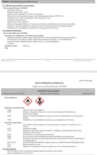 Gyeon Q2 Cancoat Evo Σετ Κεραμικής Επίστρωσης Αυτοκινήτου 200ml