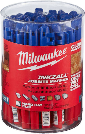 Milwaukee Inkzall Ανεξίτηλος Μαρκαδόρος Μπλε 1mm
