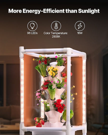 Vevor Hydroponic Growing System Grow Light 30 Pods Hydroponic Tower Garden