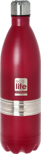 Ecolife Thermos Bottle Bottle Thermos Stainless Steel BPA Free 1lt Red