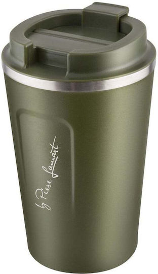 Lamart Glass Thermos Stainless Steel 350ml Green