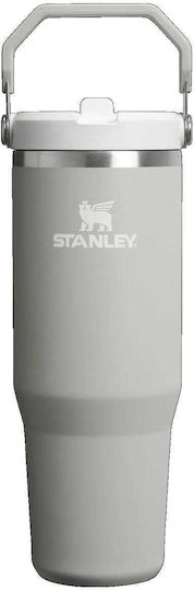 Stanley IceFlow Flip Straw 2.0 Thermos Bottle Stainless Steel BPA Free 890ml Iced Ash with Straw