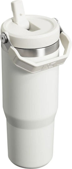 Stanley Iceflow Flip Straw Tumbler Thermos Stainless Steel BPA Free 890ml Frost with Straw