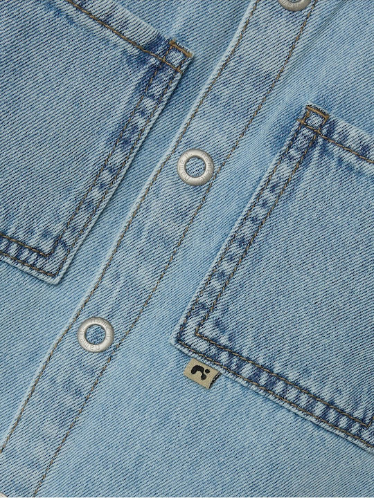 Детска Риза Дълъг ръкав Light Blue Denim