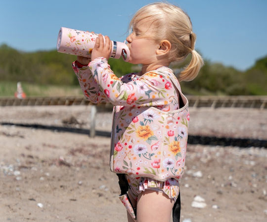 Filibabba Ocean Kids Water Bottle Stainless Steel with Straw Gray 350ml