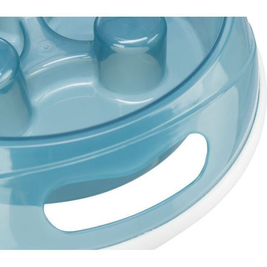 Trixie Kunststoff Schalen Futter & Wasser Langsame Fütterung für Hund & Katze auf Basis von 450ml 20cm in Hellblau Farbe