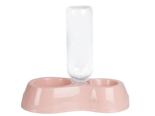 Plastic Food and Water Dispenser for Dog and Cat 2 x 450ml 26cm