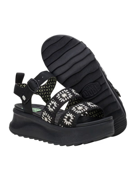 Flache Sandalen für Damen in Schwarz Farbe