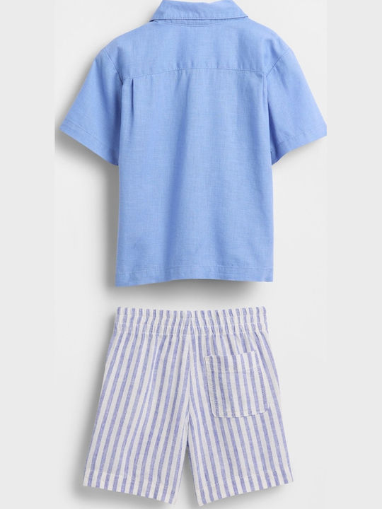 Παιδικό Σετ με Σορτς Καλοκαιρινό 2τμχ Shirting Blue