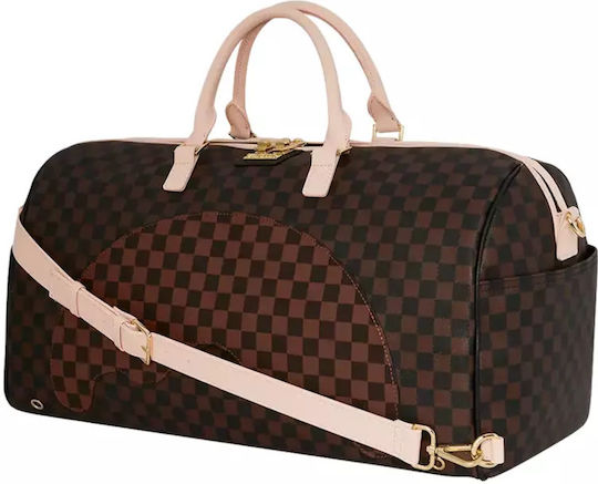 Sprayground Duffle Σακ Βουαγιάζ 35lt Καφέ από Δερματίνη Μ50xΠ25xΥ27εκ.