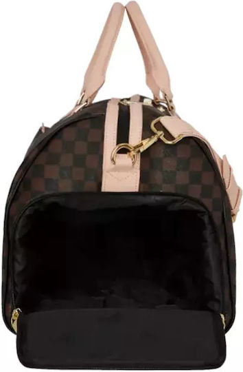Sprayground Duffle Σακ Βουαγιάζ 35lt Καφέ από Δερματίνη Μ50xΠ25xΥ27εκ.