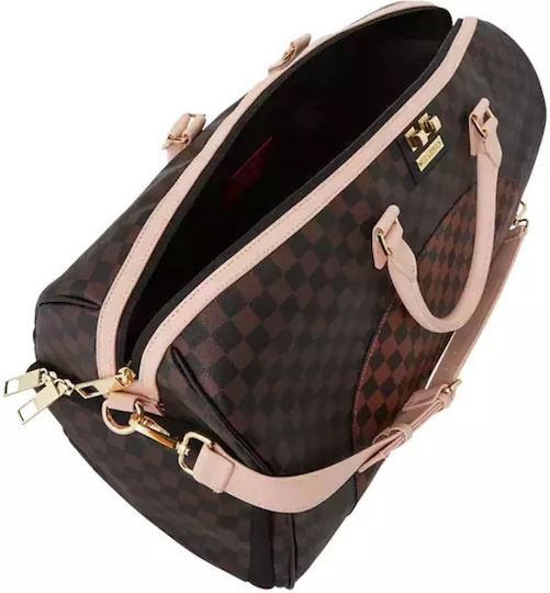 Sprayground Duffle Σακ Βουαγιάζ 35lt Καφέ από Δερματίνη Μ50xΠ25xΥ27εκ.